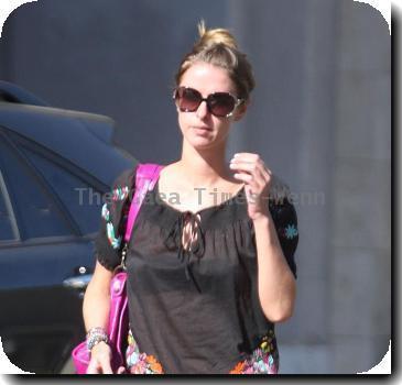 Nicky Hilton wearing cut off denim shorts and flip flops, leaves a beauty salon in Beverly Hills after getting her eyebrows done Los Angeles.