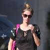 Nicky Hilton wearing cut off denim shorts and flip flops, leaves a beauty salon in Beverly Hills after getting her eyebrows done Los Angeles.