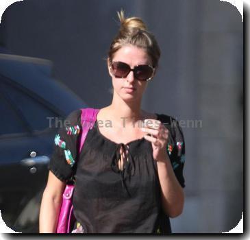 Nicky Hilton wearing cut off denim shorts and flip flops, leaves a beauty salon in Beverly Hills after getting her eyebrows done Los Angeles.