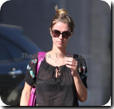 Nicky Hilton wearing cut off denim shorts and flip flops, leaves a beauty salon in Beverly Hills after getting her eyebrows done Los Angeles.