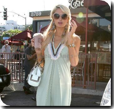 Paris Hilton attended her singing class in Hollywood and than she went and grabbed a coffee at Coffee Bean in Beverly Hills while chatting on her Blackberry cellphoneLos Angeles.