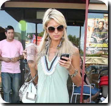 Paris Hilton attended her singing class in Hollywood and than she went and grabbed a coffee at Coffee Bean in Beverly Hills while chatting on her Blackberry cellphoneLos Angeles.