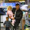 Peter Andre with his children Princess Tiaamii and Junior Savva Andrea 
leaving the Pet Store after purchasing a Fish Tank..