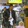 Peter Andre with his children Princess Tiaamii and Junior Savva Andrea 
leaving the Pet Store after purchasing a Fish Tank..