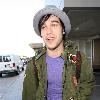 Pete Wentz arriving at LAX airport on a flight from New York City.