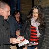 Rachel Weisz leaving the Donmar Warehouse Theatre after a performance in 'A Streetcar Named Desire' London.