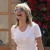 Rosanna Arquette leaves Le Pain Quotidien after having lunch in Brentwood Los Angeles.