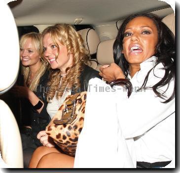 Spice Girls Geri Halliwell, Melanie Brown, Melanie Chisholm and Emma Bunton arrive at their hotel London, England - 16.09.09 Mandatory Credit  IANS-WENN