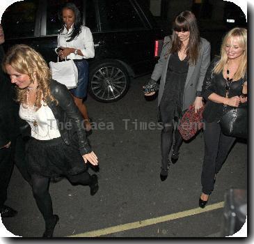 Spice Girls Geri Halliwell, Melanie Brown, Melanie Chisholm and Emma Bunton arrive at their hotel London, England - 16.09.09 Mandatory Credit  IANS-WENN