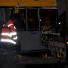 Accident Scene on O'Connell Street where a Luas Tram crashed into the side of a Double-Decker bus. Dublin.