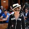 Yoko Ono wears a Berlin sweatshirt to lunch at Da Silvano New York City.