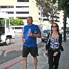 UFC fighter Chuck Liddell
 Goes for lunch with his dance partner during a break
while rehearsing for the new series of