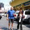 UFC fighter Chuck Liddell
 Goes for lunch with his dance partner during a break
while rehearsing for the new series of