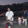 Adam Sadler arriving with his daughters Sunny Madison and Sadie Madison at the Malibu Chili Cook off Carnival sponsored by the Kiwanis ClubLos Angeles.