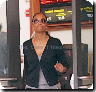 Aisha Tyler going to the movies in Hollywood.