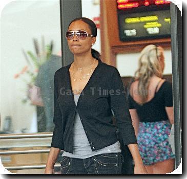 Aisha Tyler going to the movies in Hollywood.