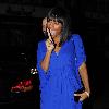 'The X Factor' winner Alexandra Burke in high spirits as she leaves the BBC Radio One studios after her song called 'Bad Boys' went to No 1 in the charts. London.