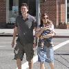 Alyson Hannigan, Alexis Denisof and daughter Satyana Denisof shopping, visiting Rag G Tattoo and Famous Cupcakes in Beverly Hills Los Angeles.