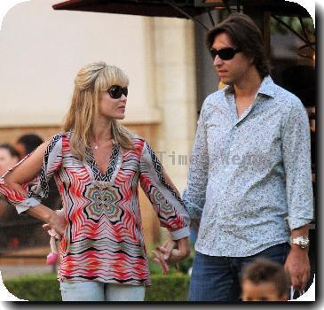 Amanda Holden and her husband Chris Hughesspend the afternoon at a park with their daughter LexiHollywood.