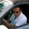 Andy Garcia pictured in his car after dining at the Ivy Restaurant in Beverly Hills. Los Angeles.