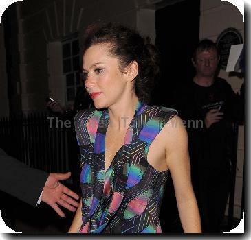 Actress Anna Friel leaves the Theatre Royal, having had her final night of rehearsals for her latest stage production, Breakfast At Tiffany's. Anna was wearing a stunning dress, but appeared rather camera shy as she left the venue.