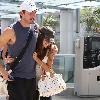 Ashley Tisdalejumps with excitement when she greets her personal trainer outside a West Hollywood gymLos Angeles.