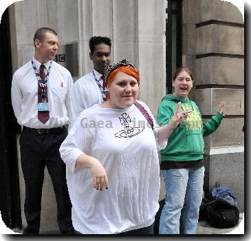 Beth Ditto
l eaving the BBC Radio 2 studios.