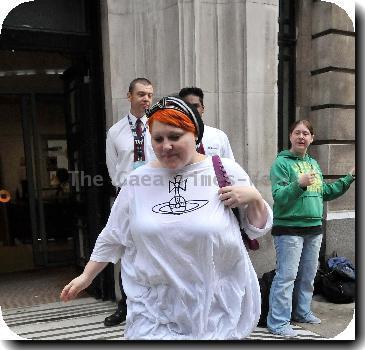 Beth Ditto
l eaving the BBC Radio 2 studios.