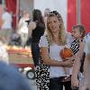 Bijou Phillips visits Mr. Bones Pumpkin Patch to select a pumpkin for Halloween Los Angeles.