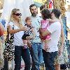 Busy Phillips and her daughter Birdie Silverstein visit Mr. Bones Pumpkin Patch to select a pumpkin for Halloween Los Angeles.