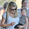 Busy Phillips and her daughter Birdie Silverstein visit Mr. Bones Pumpkin Patch to select a pumpkin for Halloween Los Angeles.