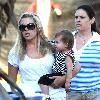 Busy Phillips and her daughter Birdie Silverstein visit Mr. Bones Pumpkin Patch to select a pumpkin for Halloween Los Angeles.