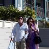 Camilla Franks 
the Australian fashion designer noted for her kaftan garments, out and about with her partner..