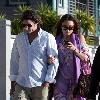 Camilla Franks 
the Australian fashion designer noted for her kaftan garments, out and about with her partner..