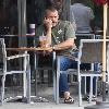 **Exclusive**UFC fighter Chuck Liddell shows of his pedicure at Coffee Bean during a break from rehearsing for the new series of 'Dancing With the Stars'Los Angeles.