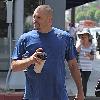 Chuck Liddell leaves a dance studio in West Hollywood with different coloured painted toenails..