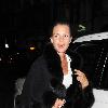 Danielle Lloyd 
making her way to Nobu Restaurant in Mayfair..