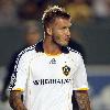 David Beckham of the Los Angeles Galaxy is sent off with a red card for a foul on Peter Vagenas of the Seattle Sounders FC at The Home Depot Center..