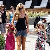 Denise Richards
 shops with her father Irv Richards and her daughters Lola Rose Sheen-Estevez and Sam J. Sheen-Estevez.