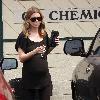 Pregnant actress Ellen Pompeo,
who is just weeks away from giving birth to her first child, shops at the organic market Nature Mart.