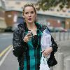 ***Exclusive***
Alice Coulthard
who stars in the ITV soap opera 'Emmerdale' out and about..