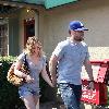 Hilary Duff and Mike Comrie
arriving together at Hugos Restaurant for lunch
Los Angeles, California - 29.08.09
Credit: (Mandatory) WENN/IANS