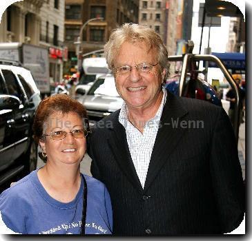 Jerry Springer poses for photographs as he arrives at his Manhattan hotelNew York City.