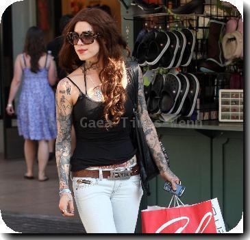 Kat Von Dout shopping in HollywoodLos Angeles.