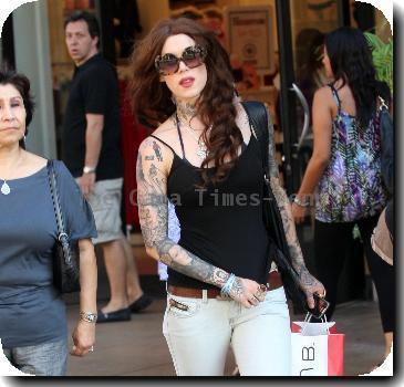 Kat Von Dout shopping in HollywoodLos Angeles.