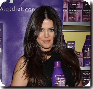 Khloe Kardashian promoting 'Quick Trim'