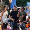 Laurence Fishburne and Gina Torres shopping at the pumpkin patch.West Hollywood.