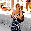 Lisa Rinna drinking a cold beverage while on Bedford AvenueLos Angeles.