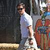 Mark Wahlberg with daughter Ella Rae and son Michael Wahlberg visiting Mr. Bones Pumpkin patch with his children Los Angeles.