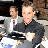 Matt Damon outside the Ed Sullivan Theater for the 'Late Show With David Letterman' New York City.